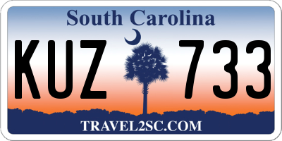 SC license plate KUZ733