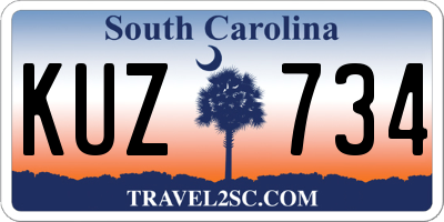 SC license plate KUZ734