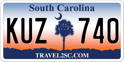 SC license plate KUZ740