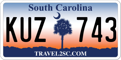 SC license plate KUZ743