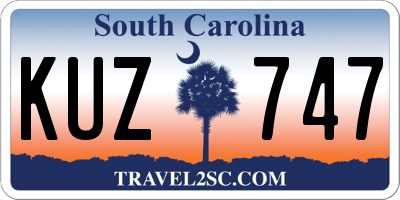 SC license plate KUZ747