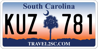 SC license plate KUZ781
