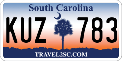 SC license plate KUZ783