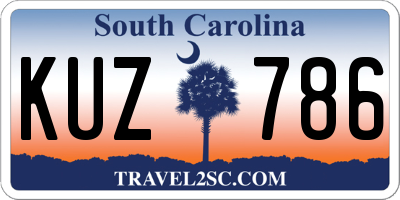 SC license plate KUZ786