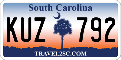SC license plate KUZ792