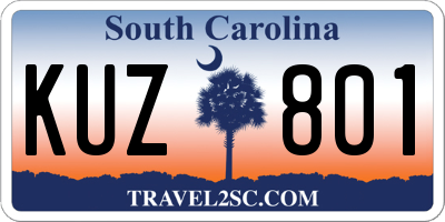 SC license plate KUZ801