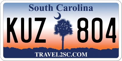 SC license plate KUZ804