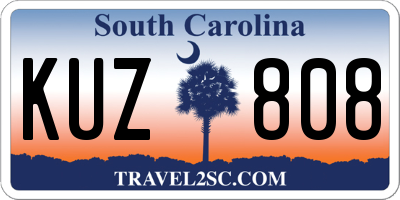 SC license plate KUZ808