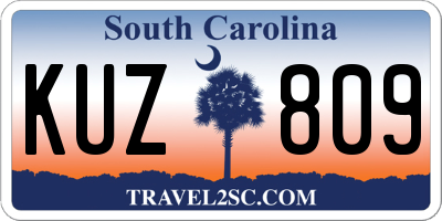 SC license plate KUZ809