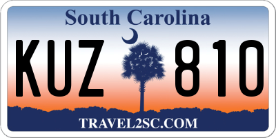SC license plate KUZ810