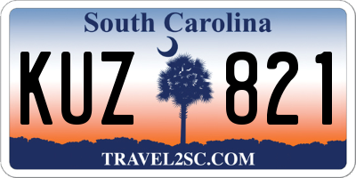 SC license plate KUZ821