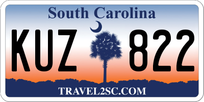 SC license plate KUZ822