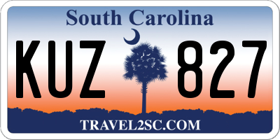 SC license plate KUZ827