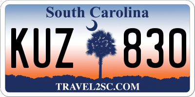 SC license plate KUZ830