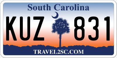 SC license plate KUZ831