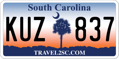 SC license plate KUZ837