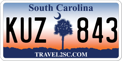 SC license plate KUZ843