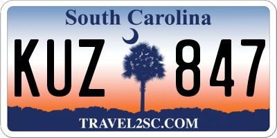 SC license plate KUZ847
