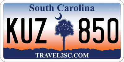 SC license plate KUZ850
