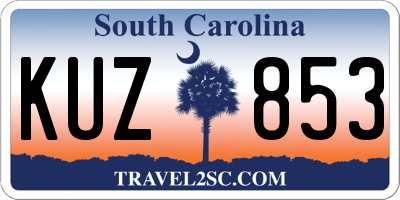SC license plate KUZ853