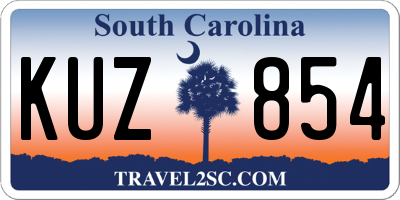 SC license plate KUZ854