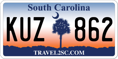 SC license plate KUZ862