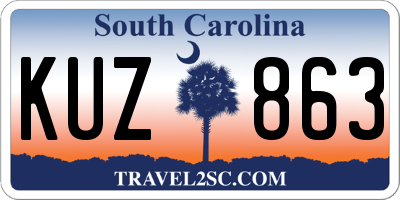 SC license plate KUZ863