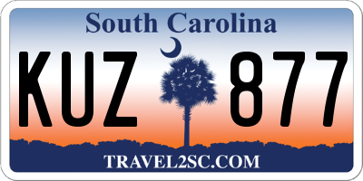 SC license plate KUZ877