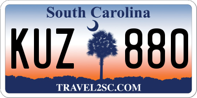SC license plate KUZ880