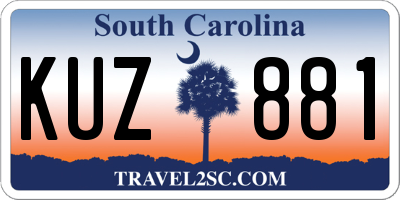 SC license plate KUZ881