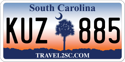SC license plate KUZ885