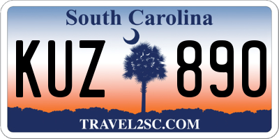SC license plate KUZ890