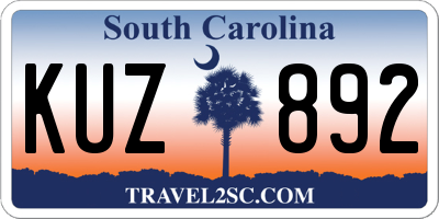 SC license plate KUZ892