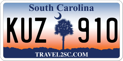 SC license plate KUZ910