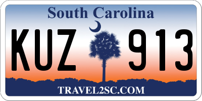 SC license plate KUZ913