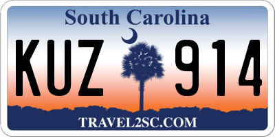 SC license plate KUZ914