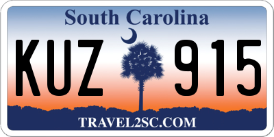 SC license plate KUZ915