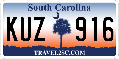 SC license plate KUZ916