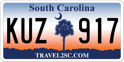 SC license plate KUZ917