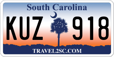 SC license plate KUZ918
