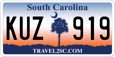 SC license plate KUZ919