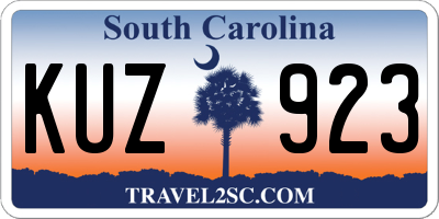 SC license plate KUZ923