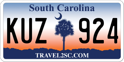 SC license plate KUZ924
