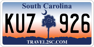 SC license plate KUZ926