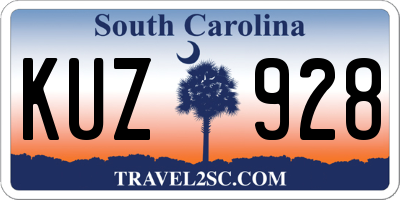 SC license plate KUZ928