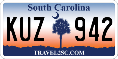 SC license plate KUZ942