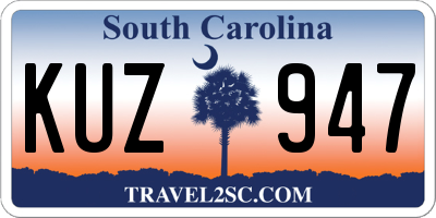 SC license plate KUZ947