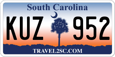 SC license plate KUZ952