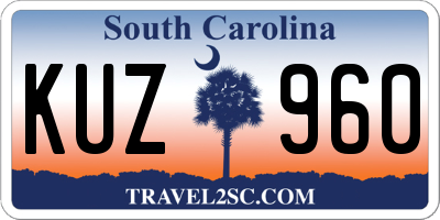 SC license plate KUZ960