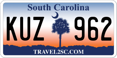SC license plate KUZ962